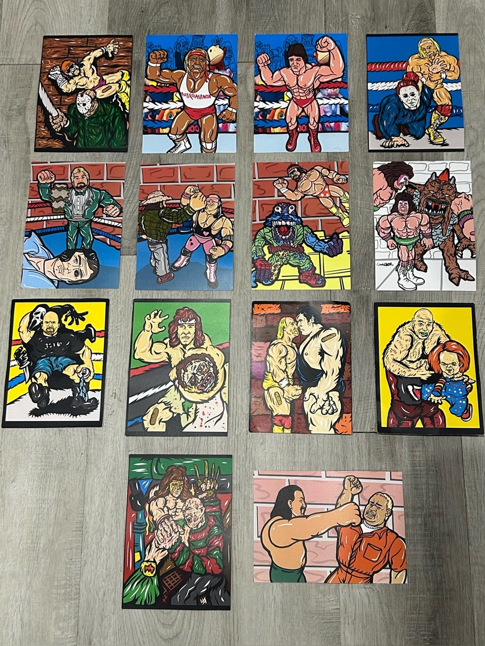 Wrestling & horror mashup art prints! 1 for 10$ or 2 for 15$! See description.